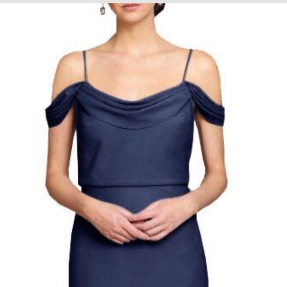 Jenny Yoo Sabine Dress NWT Navy size 8 Gown pretty - Picture 2 of 4
